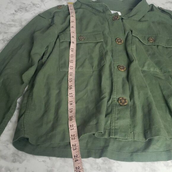 Time and Tru Green Button Down Longsleeve Top - Picture 7 of 12